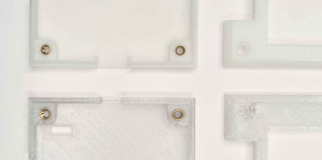 FDM case with heat set nuts