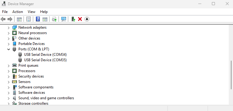 Windows device manager